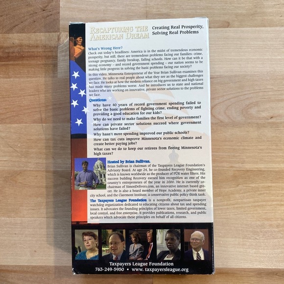 Recapturing The American Dream VHS 2004 Documentary Political Economy - Picture 2 of 4